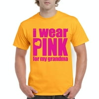 Normál unalmas-Férfi póló Rövid ujjú, akár 5XL méretű férfiakig-rózsaszínt viselek a nagymamámnak