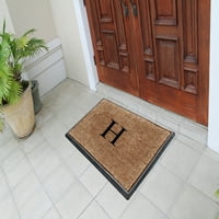 A1HC Első benyomás in. Gumi és kókuszretűs dupla monogrammos ajtószőnyeg