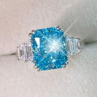 Jiyugala Gyűrűk férfiaknak kék gyémánt ékszerek évforduló ajándék esküvői zenekar eljegyzési gyűrűk