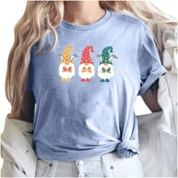 Női Boldog Húsvéti ingek nyári divat blúzok aranyos Elf grafikus nyomtatás pólók O-nyakú felsők rövid ujjú Pulóver