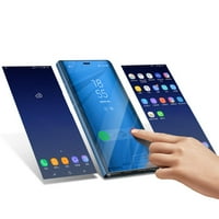 Anvazise tükör mobiltelefon Flip tok védőburkolat Samsung Galaxy S Plus Ultra égkék Galaxy S Plus