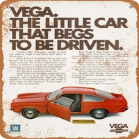 Fém jel-Chevy Vega-Vintage rozsdás megjelenés