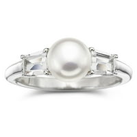 A Jay Heart ezüst édesvízi gyöngyöket tervez, és fehér zafír gyűrűt készített