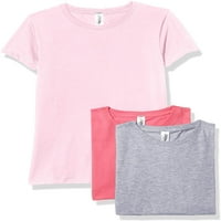 Marky G ruházat lányok rövid ujjú Legénység nyak szilárd pólók pamut, XS, Pink Hot Pink Heather