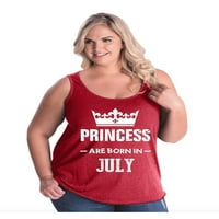 A normál unalmas-női plusz méretű tartály teteje, méretig-születésnapi ajándék hercegnő júliusban születik