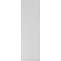 Ekena Millwork 18 W 25 H True Fit PVC Két egyenlő síkpanel redőny, alapozva