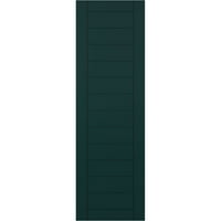 Ekena Millwork 15 W 67 H True Fit PVC vízszintes SLAT keretes modern stílusú rögzített redőnyök, termikus zöld