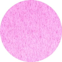 Ahgly Company Beltéri Kerek Tömör Rózsaszín Modern Terület Szőnyegek, 4 ' Kerek