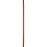 Ekena Millwork 12 W 50 H True Fit PVC vízszintes Slat keretes modern stílusú rögzített redőnyök, borsvörös