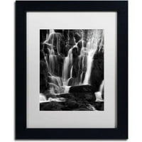 Védjegy Képzőművészet White Waterfall vászon művészet, Philippe Sainte-Laudy, Fehér Matt, Fekete Frame