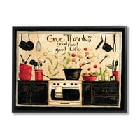 Adj hála a jó étel kifejezésnek az ételek és italok grafikája fekete keretes művészet nyomtatott fali művészet