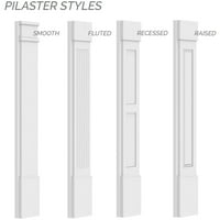 7 W 120 H 2 P Plain PVC Pilaster W dekoratív tőke és bázis