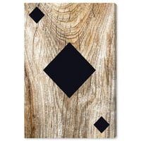 A Runway Avenue szórakoztató és hobbi fali művészet vászon nyomtatványok 'Diamond Card' Poker - fekete, barna