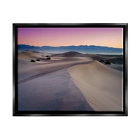 Stupell sivatagi dűnék rózsaszín napkelte tájfotózás fekete úszó keretes művészeti nyomtatási fal művészet