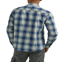 A Wrangler férfiak vékony fitt hosszú ujjú szőtt ing, S-5XL méretű