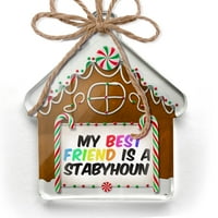 Dísz nyomtatott egyoldalas a legjobb barátom egy Stabyhoun kutya Hollandiából karácsonyi Neonblond