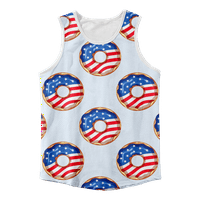 Július 4. 3d nyomtatás alkalmi Tank Top férfiaknak amerikai zászló USA zászló július 4. Eagle ujjatlan pólók tornaterem