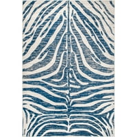 Nuloom királyi kortárs zebra csíkok szőnyeg, 8 '10', fekete