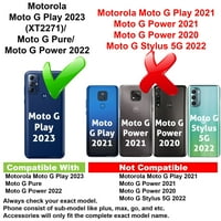 VIBECover vékony tok kompatibilis a Motorola Moto G Play G Pure G Power , TOTAL Guard FLE Tpu fedél, üveg képernyővédő,