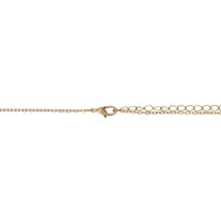 A Pioneer Woman arany türkiz gyöngyökkel hosszú dupla ovális medál nyaklánc
