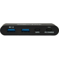Tripp Lite U460-T04-2A2C-USB 3. C Hub, Gbps, Fekete
