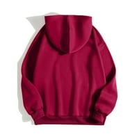 Női Hosszú ujjú kapucnis pulóverek grafikus nyomtatás Sport Pulóver Alkalmi Streetwear, Piros, S