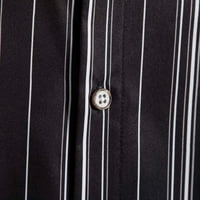 Férfi ingek férfi Turndown gallér felső ing egyetlen Rövid ujjú alkalmi szabadtéri csíkos ing divat blúz felső sötét