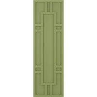 Ekena Millwork 15 W 63 H True Fit PVC Hastings Rögzített redőnyök, moha zöld
